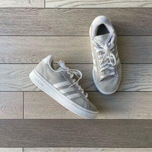 Adidas Grand Court Alpha sneakers in a grey and white colorway